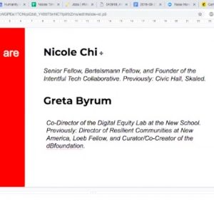 Tech & Society: What is Technology for the Public Good? (Webinar 1)